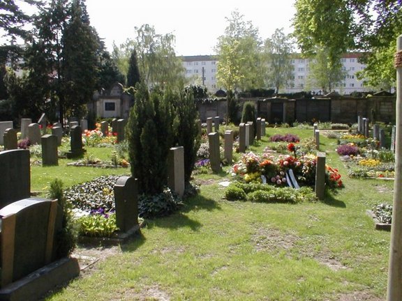 Blick auf den Friedhof 
